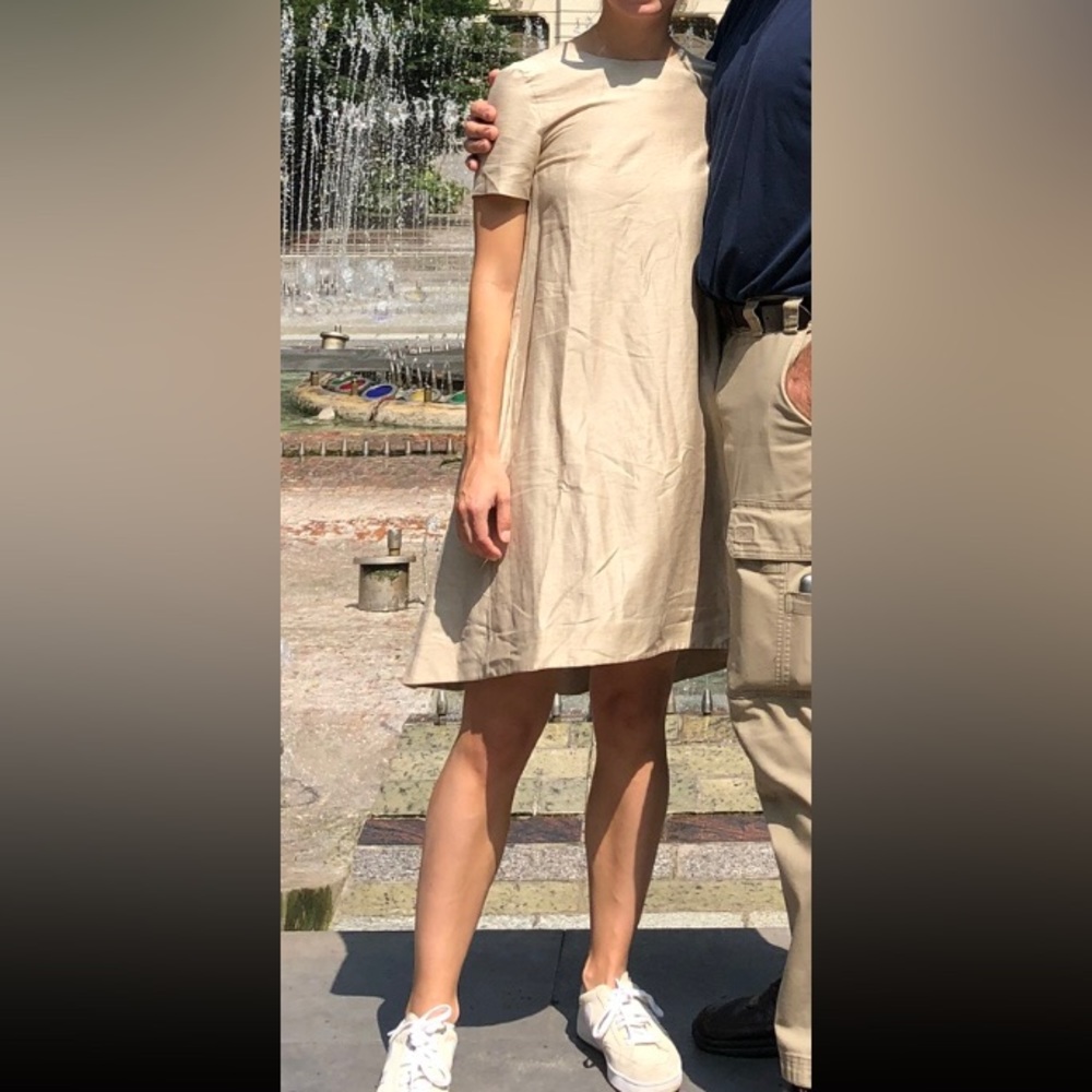 COS short sleeve linen dress